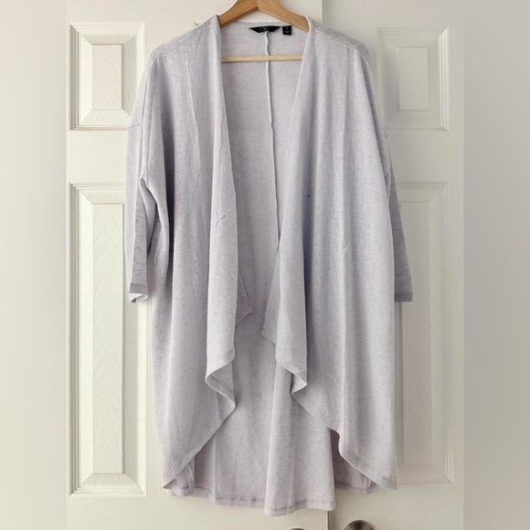 G by Giuliana Light Gray Draped cardigan - Picture 1 of 5